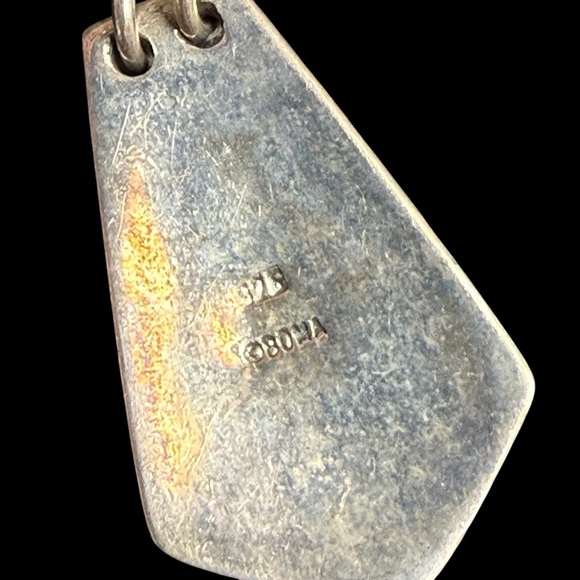 925 BOMA Sterling Silver Earrings Dangle Drops Black Onyx Vintage Estate 6.9g - Picture 9 of 12